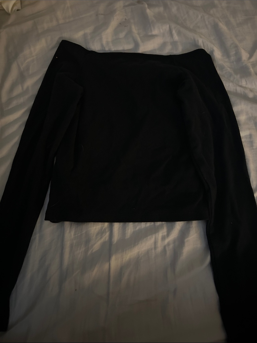 Black Off-Shoulder Women's shirt hollister